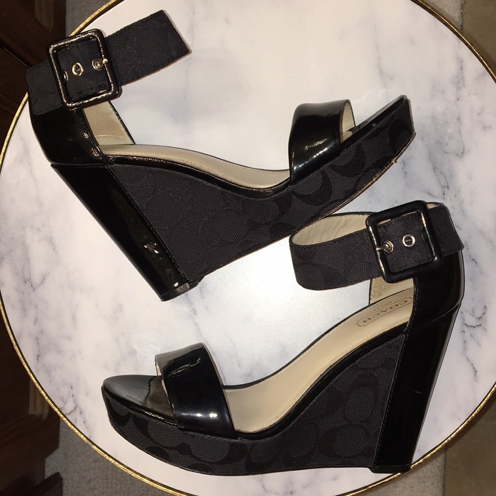 COACH patent leather wedges - Picture 13 of 13